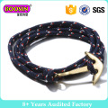 Bracelet d&#39;ancre de corde enveloppée par couche d&#39;ancre argentée # B103